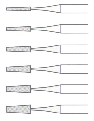 Dentorium Tungsten keményfém csiszoló KÚP FEJ több méret
